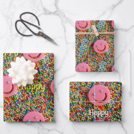 Hoja De Papel De Regalo Feliz