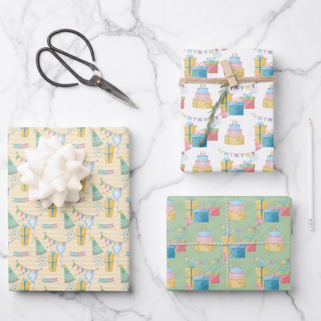 Hoja De Papel De Regalo Feliz cumpleaños a cualquier persona (Anverso)