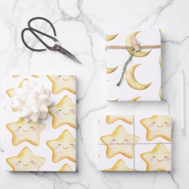 Hoja De Papel De Regalo Feliz Cumpleaños Estrella (Anverso)