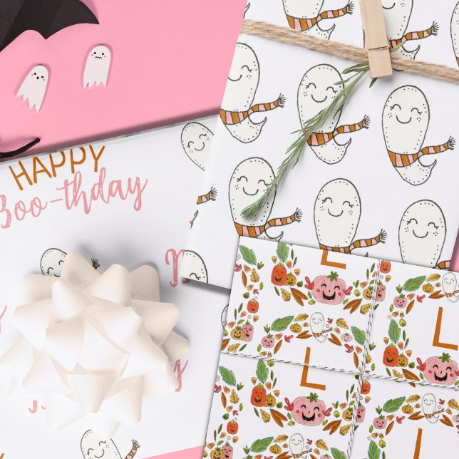 Hoja De Papel De Regalo Feliz Cumpleaños Fantasmas (Subido por el creador)