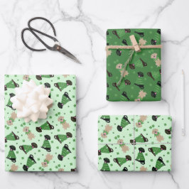 Hoja De Papel De Regalo Feliz Día de Santa Patrona Labrador Recuperar Perr