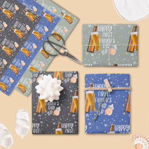 Hoja De Papel De Regalo Feliz Día del Primer Padre, dulce Pastel