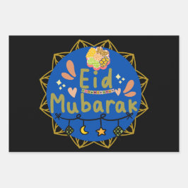 Hoja De Papel De Regalo Feliz eid Mubarak eid al fitr