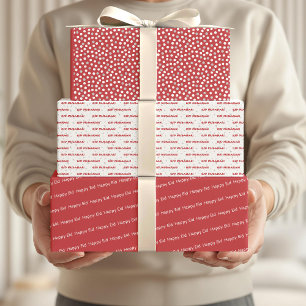 Hoja De Papel De Regalo Feliz Eid Mubarak Los niños Cita del Patrón de Pun