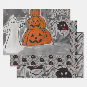 Hoja De Papel De Regalo Feliz Halloween