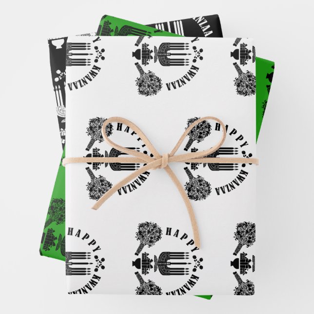 Hoja De Papel De Regalo Feliz Kwanzaa (In situ)