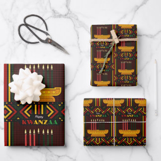 Hoja De Papel De Regalo Feliz Kwanzaa PopArt
