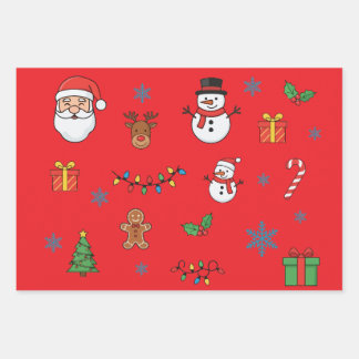 Hoja De Papel De Regalo Feliz Navidad