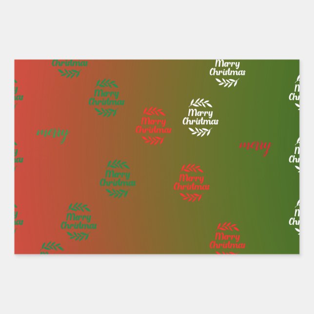 Hoja De Papel De Regalo Feliz Navidad (Anverso)