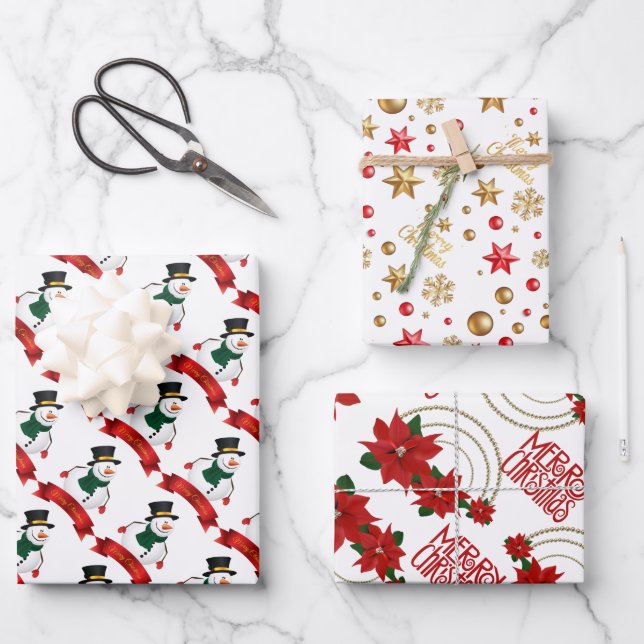 Hoja De Papel De Regalo Feliz Navidad (Anverso)