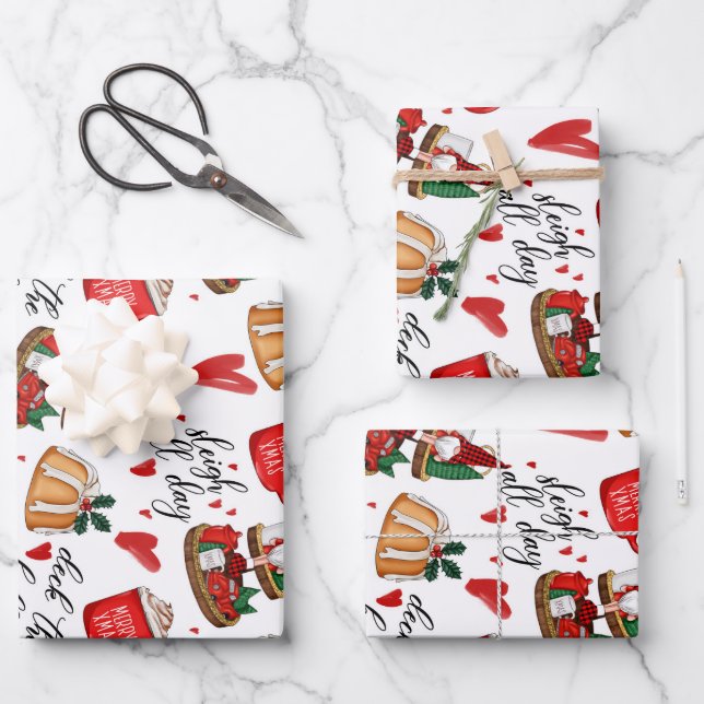 Hoja De Papel De Regalo Feliz Navidad (Anverso)