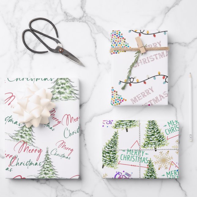 Hoja De Papel De Regalo Feliz Navidad (Anverso)