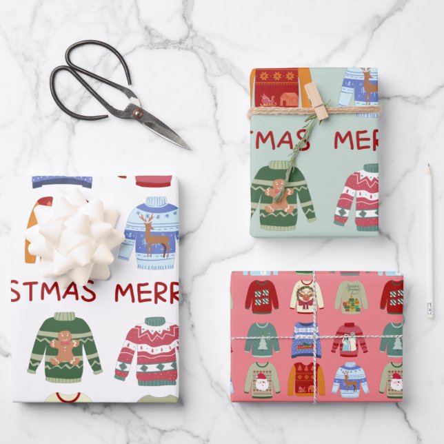 Hoja De Papel De Regalo Feliz Navidad (Anverso)