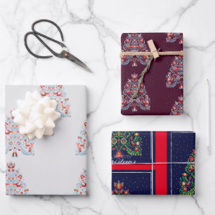 Hoja De Papel De Regalo Feliz Navidad
