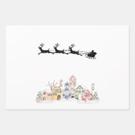 Hoja De Papel De Regalo Feliz Navidad