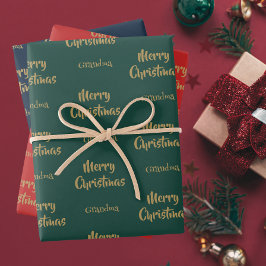 Hoja De Papel De Regalo Feliz Navidad Abuela | Felices fiestas