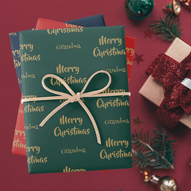 Hoja De Papel De Regalo Feliz Navidad Abuela | Felices fiestas (Subido por el creador)