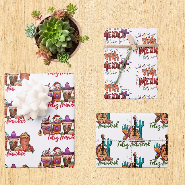 Hoja De Papel De Regalo Feliz Navidad Cactus Navidades México (Subido por el creador)