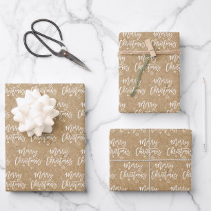 Hoja De Papel De Regalo Feliz Navidad navidades simples vacaciones Craft