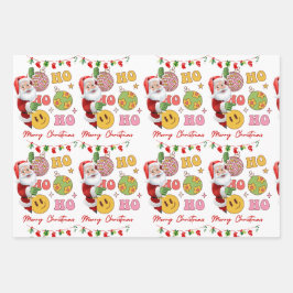 Hoja De Papel De Regalo Feliz Navidad Papá Noel