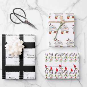 Hoja De Papel De Regalo Feliz Navidad Pelican Wrapping Papers