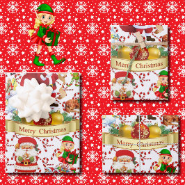 Hoja De Papel De Regalo Feliz Navidad, pequeño pedacito de todo alegre