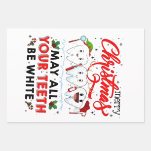 Hoja De Papel De Regalo Feliz Navidad, que todos tus dientes sean blancos