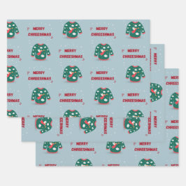 Hoja De Papel De Regalo Feliz Navidad Ugly Sweater Angel