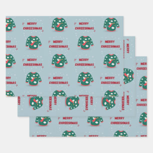 Hoja De Papel De Regalo Feliz Navidad Ugly Sweater Angel