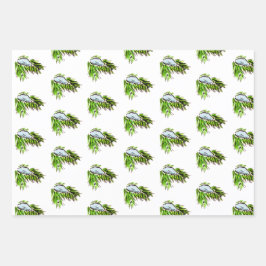 Hoja De Papel De Regalo Feliz Navidad y Feliz Año Nuevo