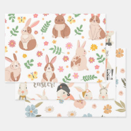 Hoja De Papel De Regalo Feliz Pascua