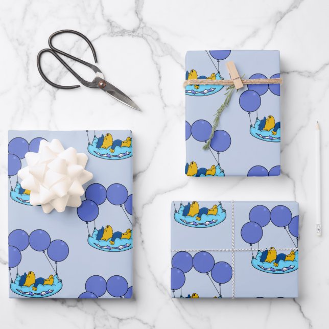 Hoja De Papel De Regalo Ferald | Globos de almohada (Anverso)