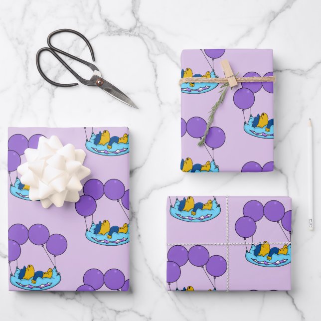 Hoja De Papel De Regalo Ferald | Globos de almohada (Anverso)