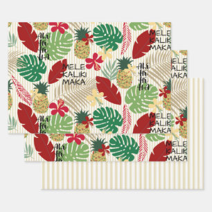 Hoja De Papel De Regalo Feriado tropical hawaiano ALO-HO-HA 