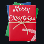 Hoja De Papel De Regalo Ferry Christmas Starfish Patterns Rojo Azul Blanco<br><div class="desc">Impreso con patrones de pez estrella blancos con plantilla de texto para 'Feliz Navidad' en coloridos fondos de color personalizado!</div>