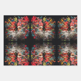 Hoja De Papel De Regalo Festive Elflike Santas'