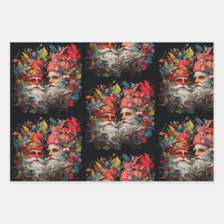 Hoja De Papel De Regalo Festive Elflike Santas'