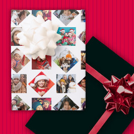 Hoja De Papel De Regalo Festividad Collage de fotos de navidades