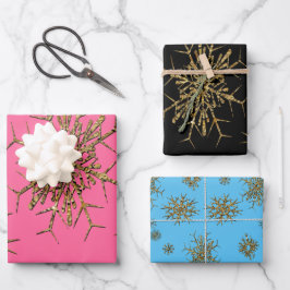 Hoja De Papel De Regalo Festividad de los copos de nieve