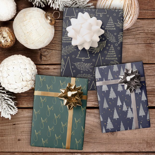 Hoja De Papel De Regalo Festividad de Navidades mínimos modernos (Subido por el creador)