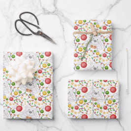 Hoja De Papel De Regalo Festividad en Navidades de osos polares