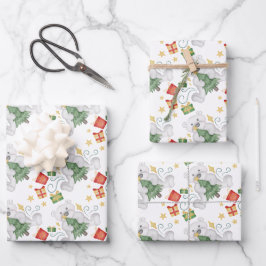 Hoja De Papel De Regalo Festividad en Navidades de osos polares