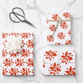 Hoja De Papel De Regalo Festividad gráfica de Poinsettia