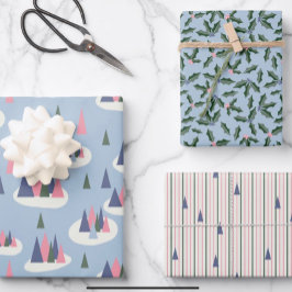 Hoja De Papel De Regalo Festividad Moderna de Medio siglo