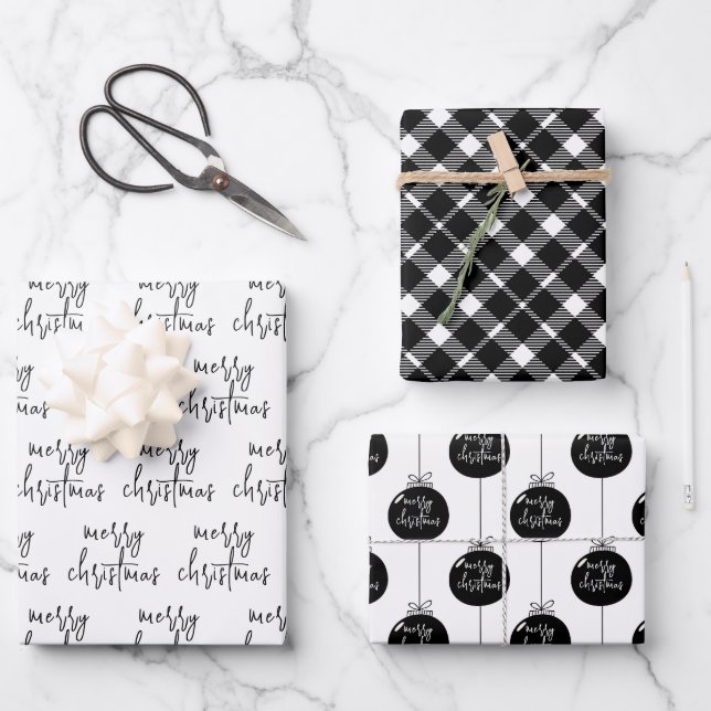 Hoja De Papel De Regalo Festividad moderna de navidad (Anverso)