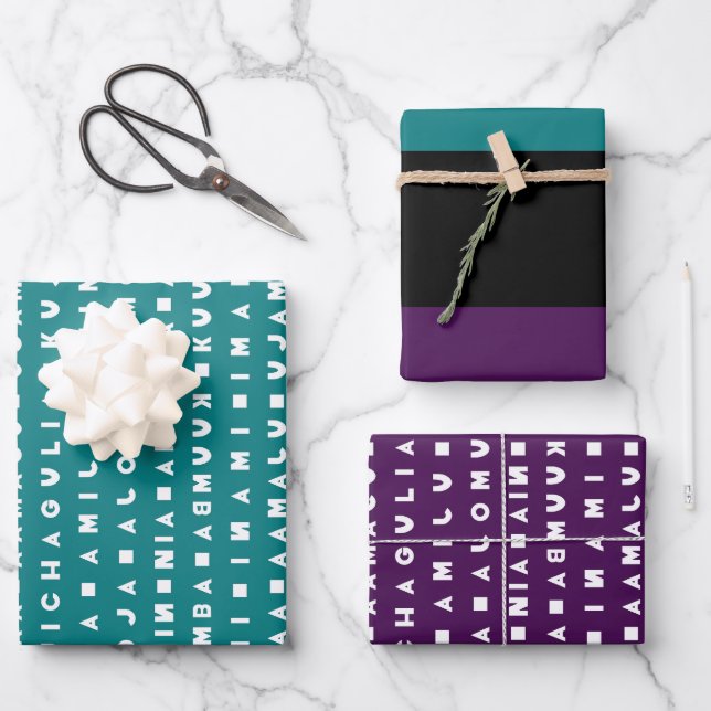 HOJA DE PAPEL DE REGALO FESTIVIDAD NEGRA (Anverso)