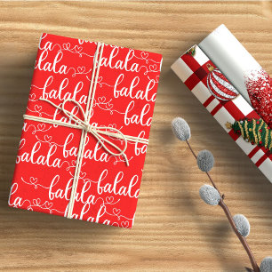 Hoja De Papel De Regalo Festividades clásicas de los Navidades rojos