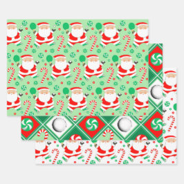 Hoja De Papel De Regalo Festividades de Ping Pong Navidades