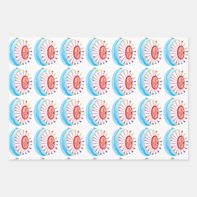 Hoja De Papel De Regalo  Feuille de papier cadeau (Anverso)
