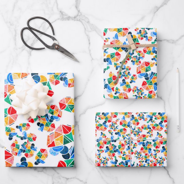 Hoja De Papel De Regalo Fiesta arcoiris (Anverso)